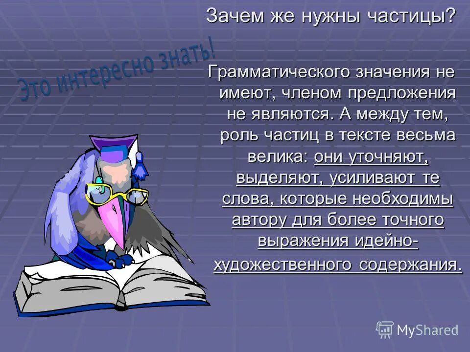 Зачем нужен вуз. Зачем нужны частицы. Для чего нужны частицы в речи. Сочинение зачем нужны частицы.