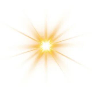 Bright yellow sun flash with subtle glow and sparkles 