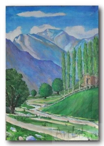 Кишлак нарисовать. Таджикистан кишлак картины. кишлак узбекистан картина. живопись пейзаж кишлака в узбекистана. картина бадахшан.