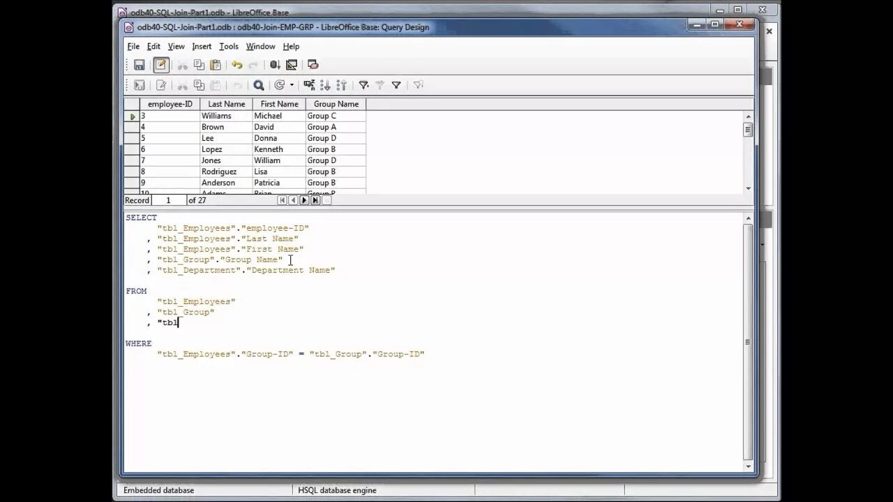 База данных libreoffice base пример Создание отчётов в LibreOffice Base Записки журналиста-программиста