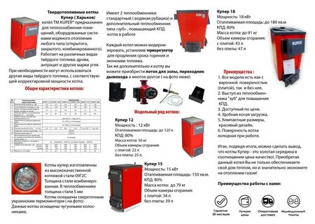 Котел купер размеры
