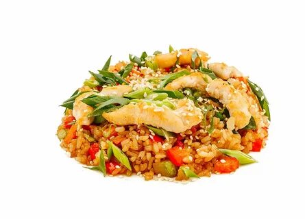 Китайский рис с курицей и овощами