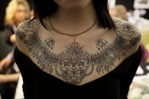 23 Most Appealing Tribal Tattoo Designs Shoulder tattoos for women, Chest tattoo