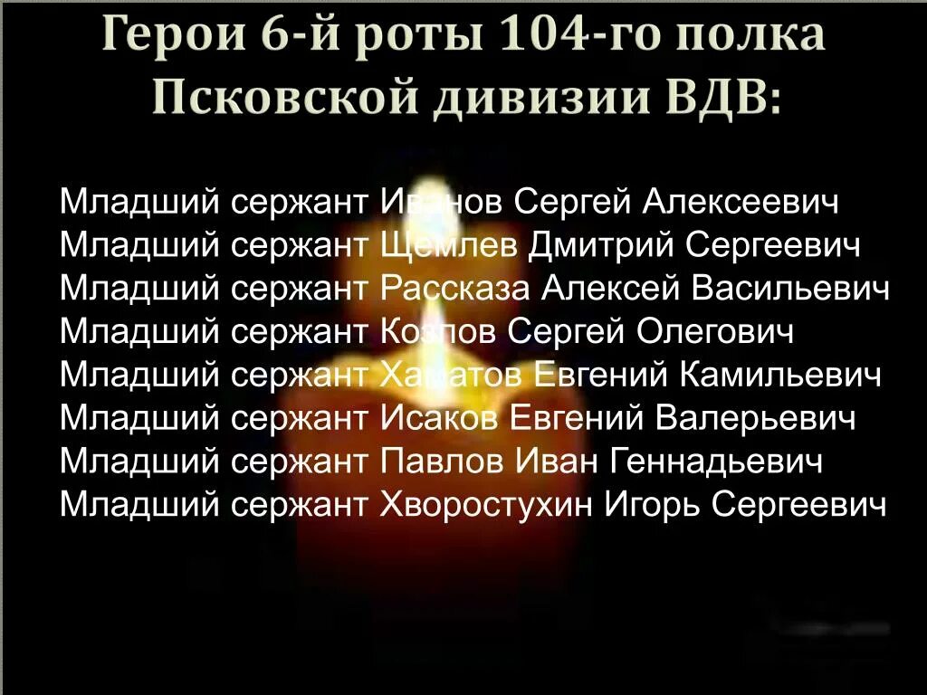 Память 6 рота 104 полка. 6 Рота 104 полка 76 дивизии ВДВ. 6 Рота псковских день памяти.