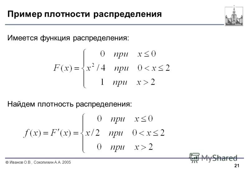 Плотный пример. Как связаны плотность и функция распределения. Функция распределения по функции плотности. Функция плотности распределения. График плотности распределения и функции распределения.