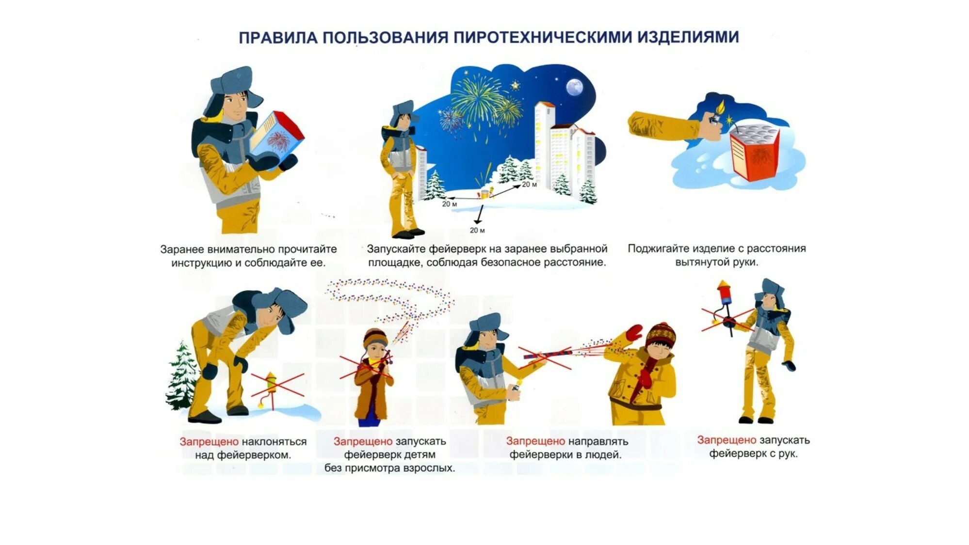 Где запрещено запускать фейерверки