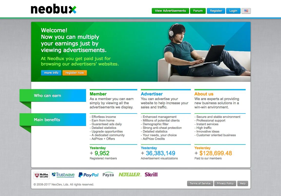 Register members. Neobux. Необукс. Neobux logo. Potential client.