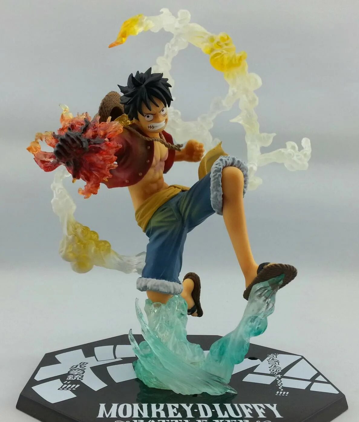 Bandai one piece. Фигурка Луффи 2 Гир. Луффи ред Хавк. Фигурка Luffy Бандай Warrior. Диорама Луффи.