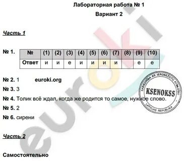 Русский язык 6 тематический контроль цыбулько ответы