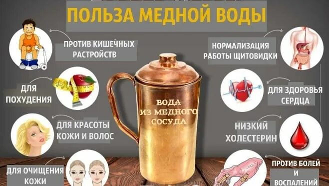 Медная вода польза