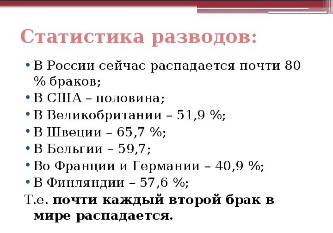 В россии распадаются браков