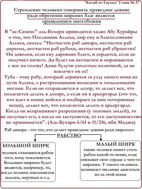 Совершил ширк. Основы Таухида. Ширк таблица. Малый ширк в Исламе. Большой ширк.