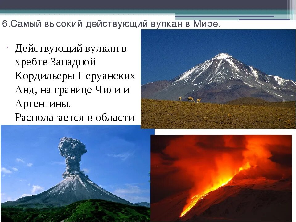 Сколько действующих вулканов было на планете маленького. Самый высокий действующий вулкан Котопахи. Самый высокий вулкан в мире. Самый высокий действующий вулкан в м. Самые высокие недействующие вулканы.