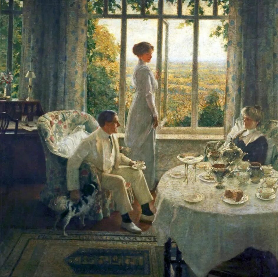 Leonard Campbell Taylor (1874 - 1969). Work in an afternoon