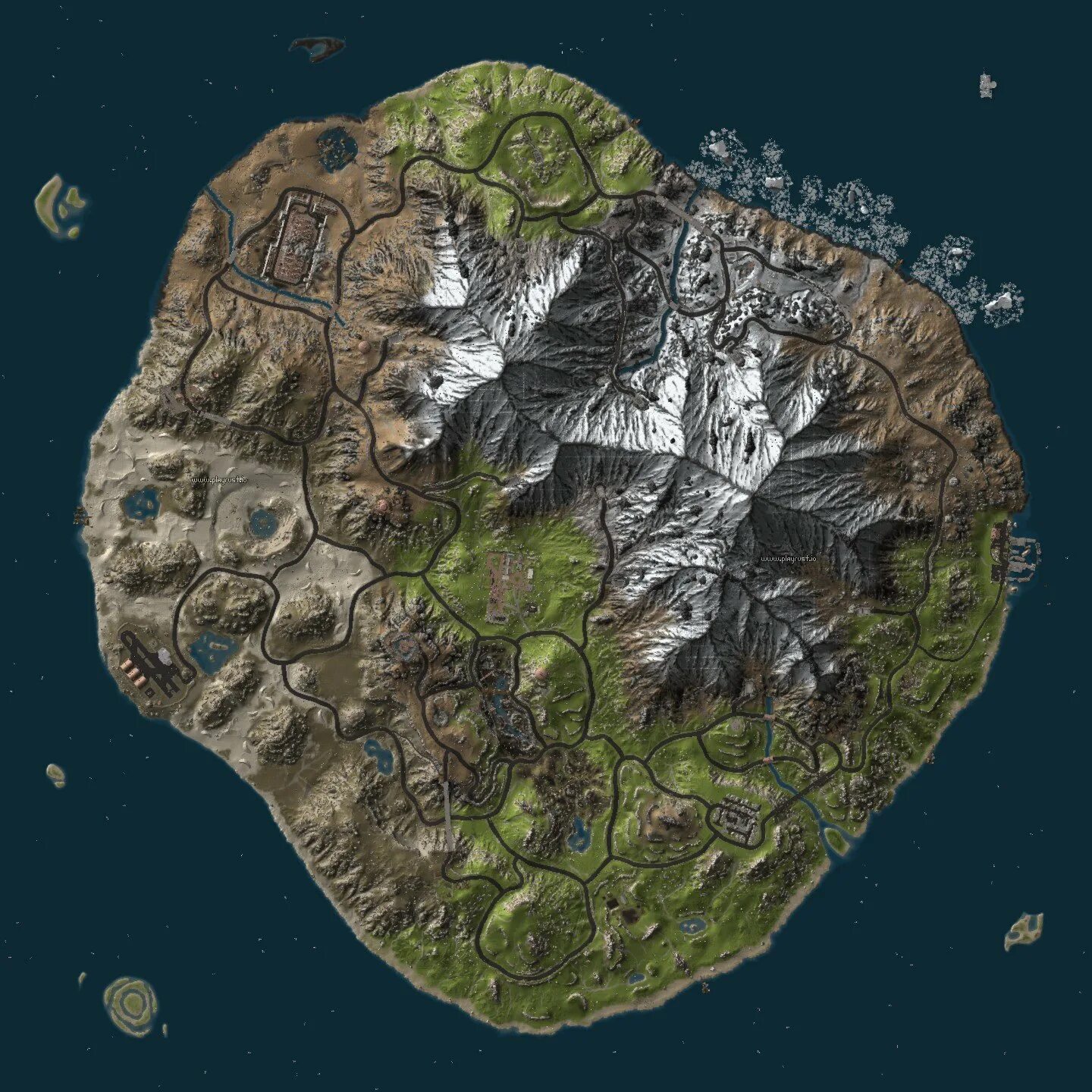 Small map. Карта раст 4500. Hawk_Ridge_Island раст. Карта Rust_Island_2013. Карта раст 2022.