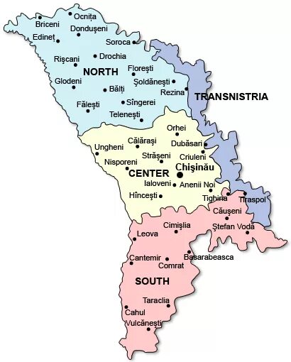 Карта Молдавии с областями. Республика Молдова на карте. Карта Республики Молдова с районами. Политическая карта Молдавии.