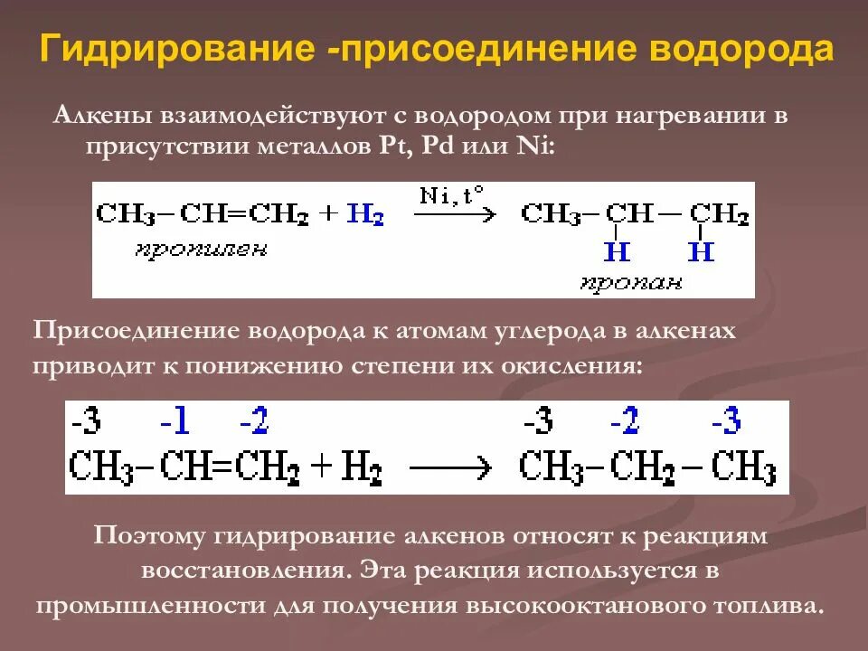 Гидратация пропилена реакция. Реакция гидрирования механизм реакции. Реакция присоединения гидрирование. Гидратация алкенов это реакция присоединения. Реакция гидрирования углеводородов.