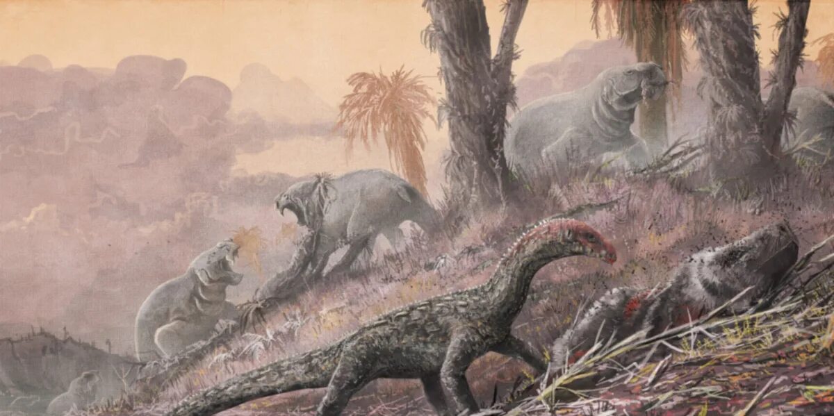 Триасово-Юрское вымирание. Предки динозавров. Предок варана. Динозавр похожий на варана.