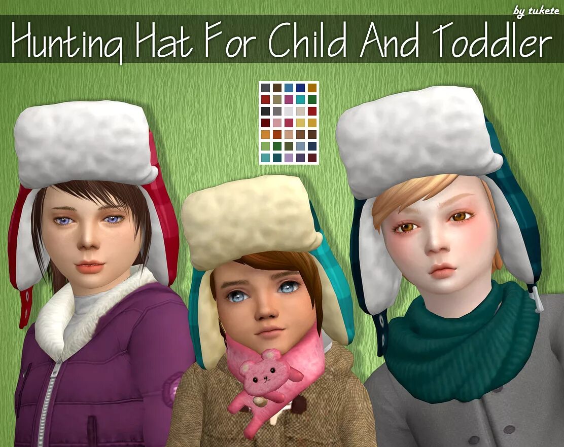 Sims 4 mods sim child. SIMS 4 шапки. SIMS 4 ушанка. Шапка ушанка симс 4. Мод на шапочки.