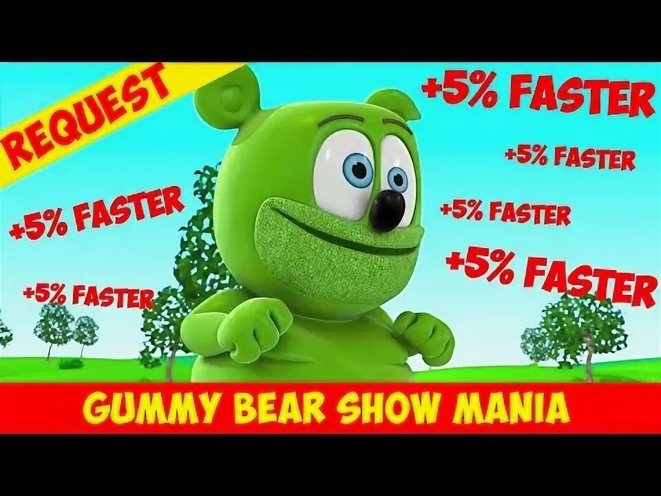 Gummy bear fast. Gummerish gets 10 faster every 10 seconds special request gummy bear show mania.