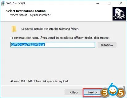 E install