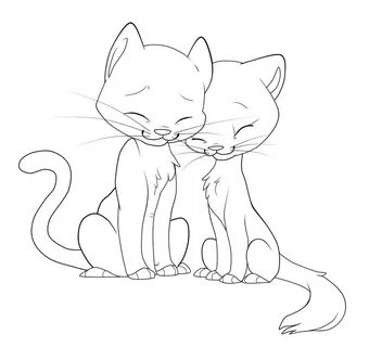 Как нарисовать 2 котенка