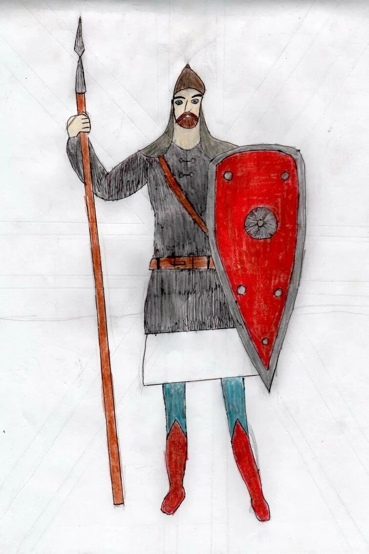 Нарисовать древнерусский. Древнерусский воин. Образ русского воина. Рисование на тему древнерусские воины защитники. Русский воин рисунок.