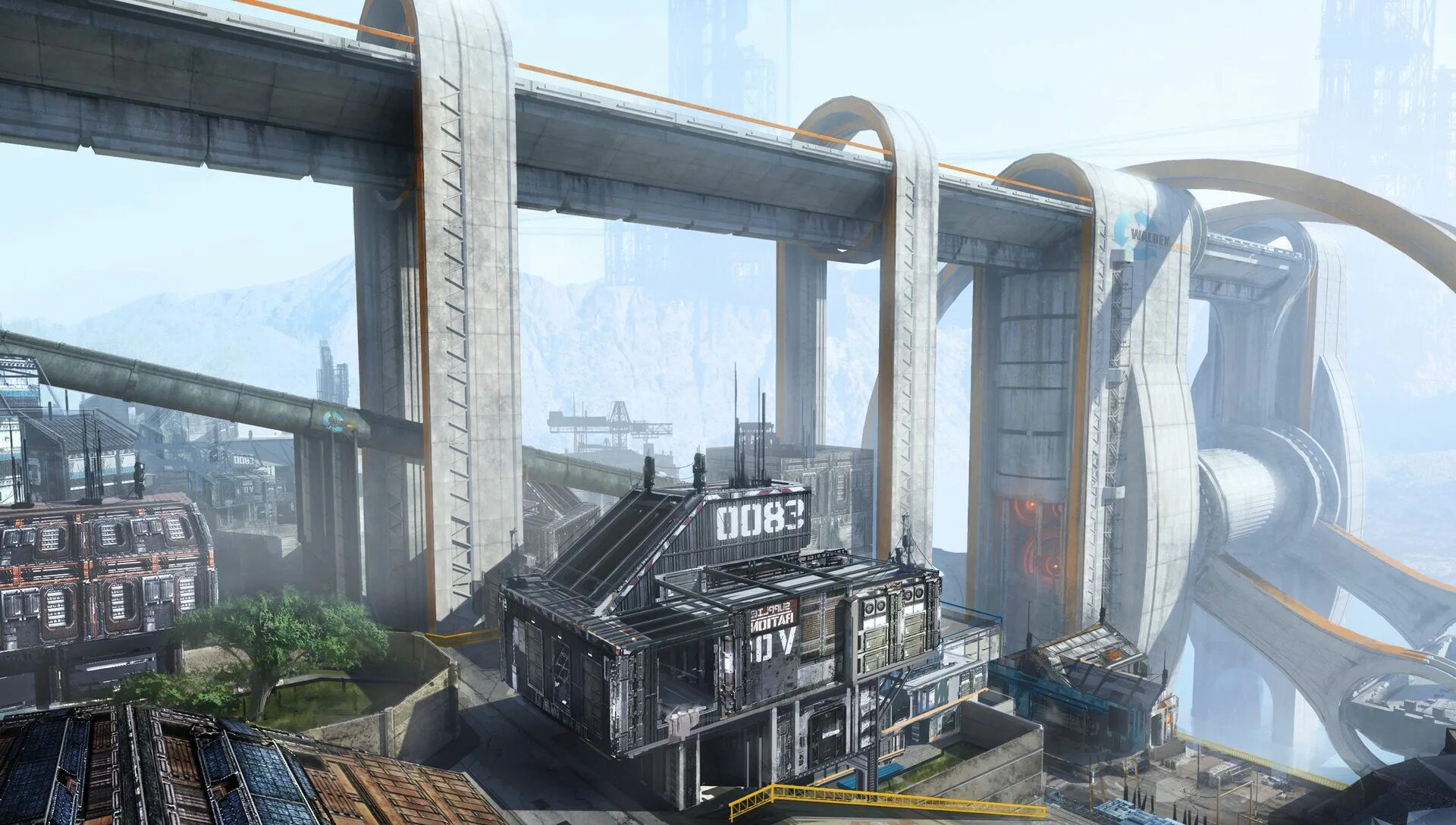 Одна из игр будущего. Titanfall 2 concept art корабль. titanfall 2 frontier. город будущего игра. город будущего из игр.