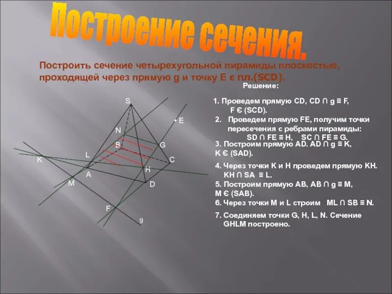 Сечение четырехугольной пирамиды плоскостью. Построить сечение пирамиды. Построить сечение пирамиды плоскостью. Построить сечение четырехугольной пирамиды плоскостью PNM. В сечении пирамиды плоскостью получается