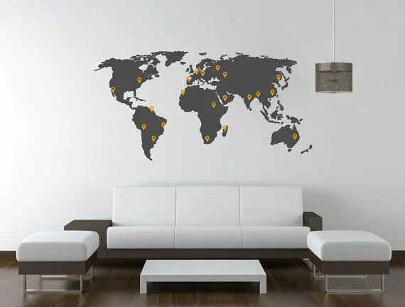 personalised map wallpaper by thelittleboysroom notonthehighstreet.com Map wall 