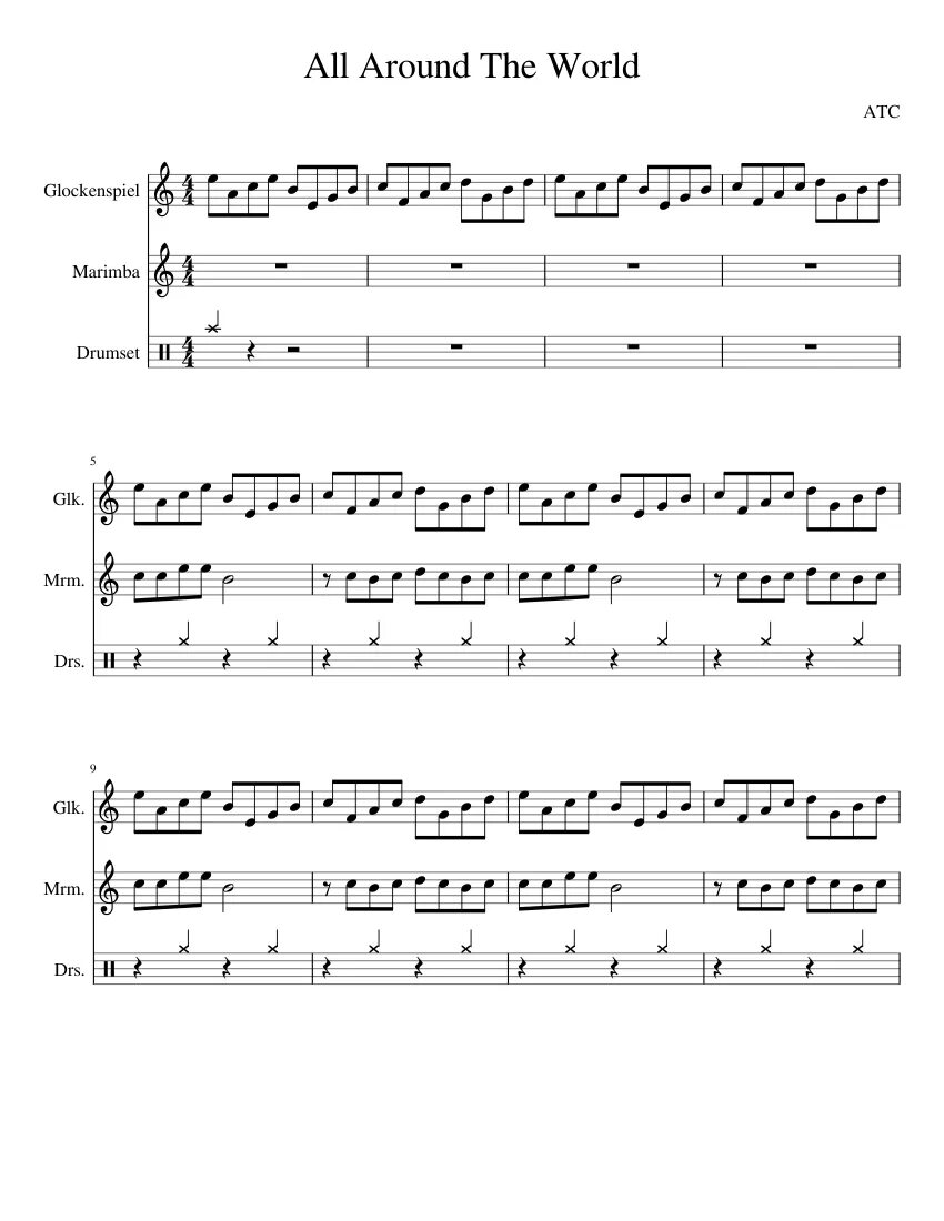 All around песня. All around the World Ноты. ATC around the World Ноты. Around the World Ноты для фортепиано. Daft Punk around the World Ноты для фортепиано.