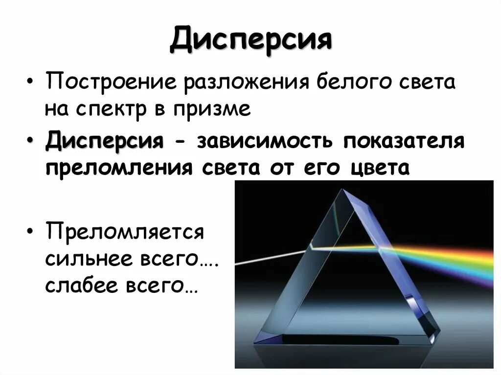 Дисперсия света (разложение света). Дисперсия света спектр. Дисперсия света презентация. Дисперсия в призме. Что означает дисперсия в переводе с латыни