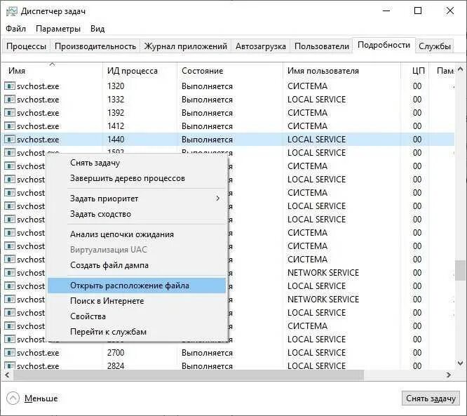 Svchosts exe как удалить. Svchost вирус. svchost грузит процессор. svchost exe что это за процесс. много svchost в диспетчере задач windows 10.
