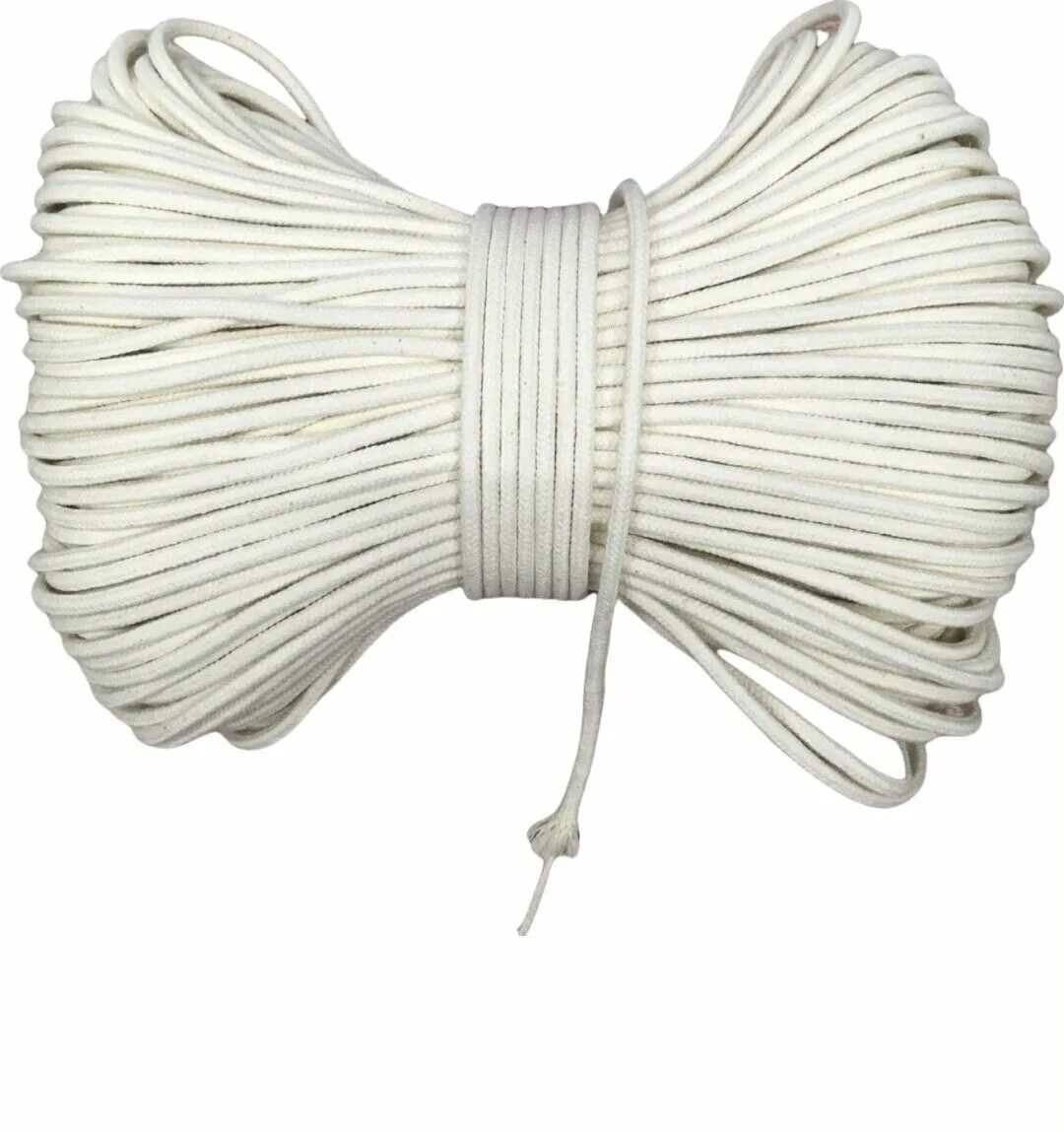 Хлопковый шнур. Шнур на лосося. Шнур хлопчатобумажный плетеный. 2155 ванильный уп. Шнур для шитья корзин хлопковый с сердечником.