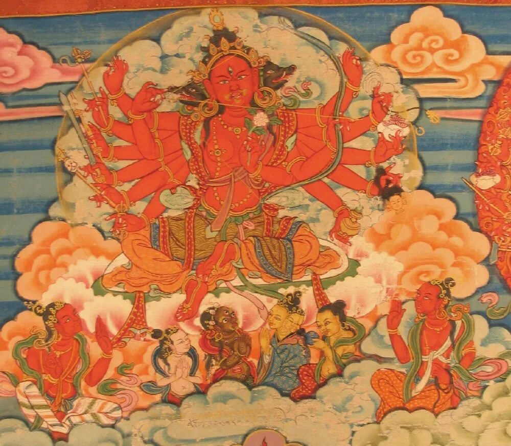 бодхисаттва маричи. красочные росписи на темы буддийской мифологии. красочные росписи на темы буддийской мифологии. пантеон индийских богов ваю. жамсаран сахюусан.