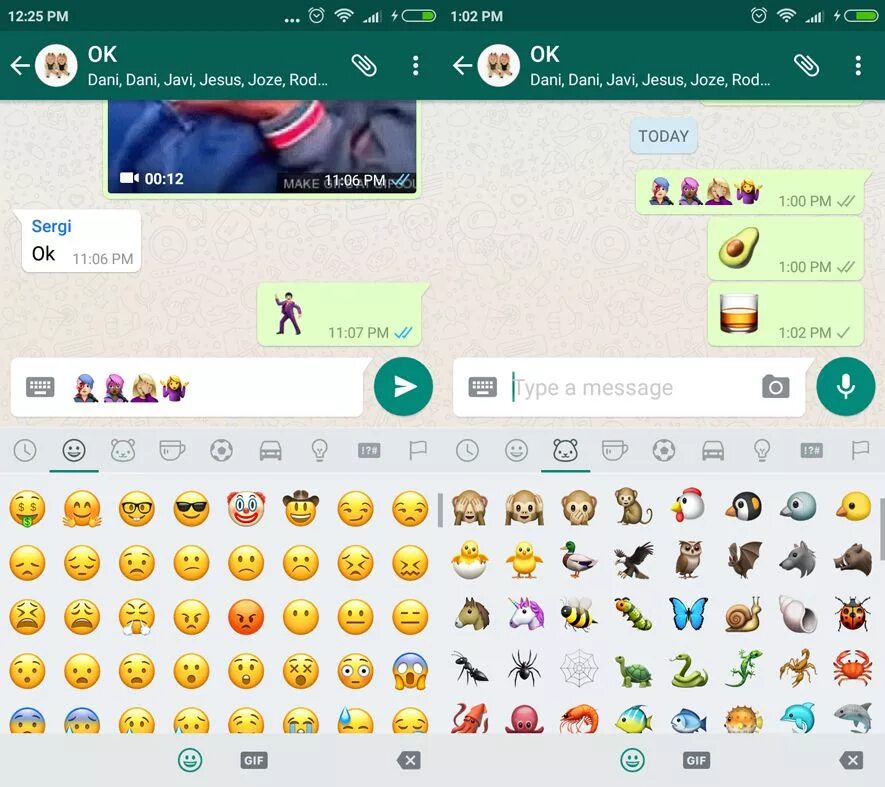 Новые смайлики в ватсап 2024. Смайлики стандартные WHATSAPP андроид. Смайлики из WHATSAPP Android. Как получить новые смайлы WHATSAPP. Как получить новые смайлики в ватсапе.