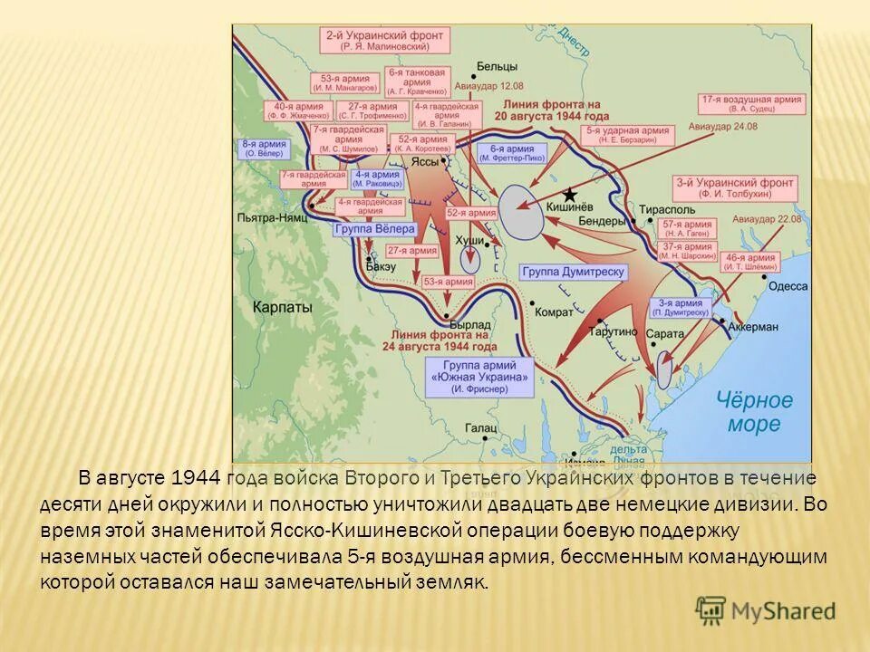 Ясско кишиневская операция события