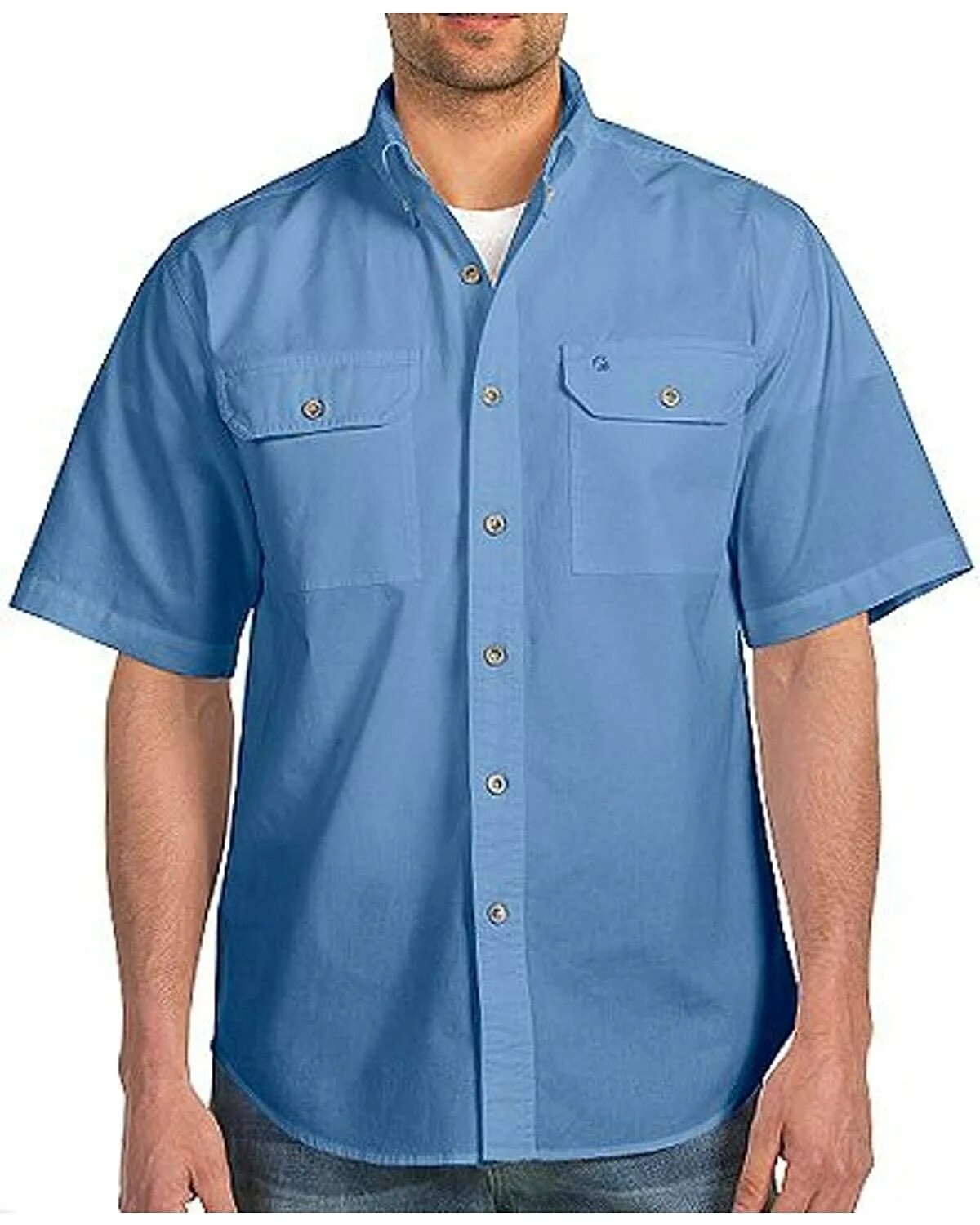 Шамбре. S200 Fort Solid short-Sleeve Shirt. Шамбре (Chambray). Рабочая рубашка мужская. Шамбре рубашка мужская с коротким рукавом.