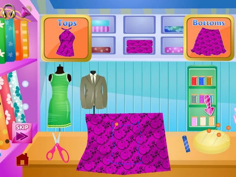 Игры для девочек. Игра про пошив одежды. Игра магазин одежды. Игры для девочек шить одежду.
