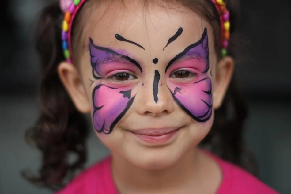 макияж красками на лице