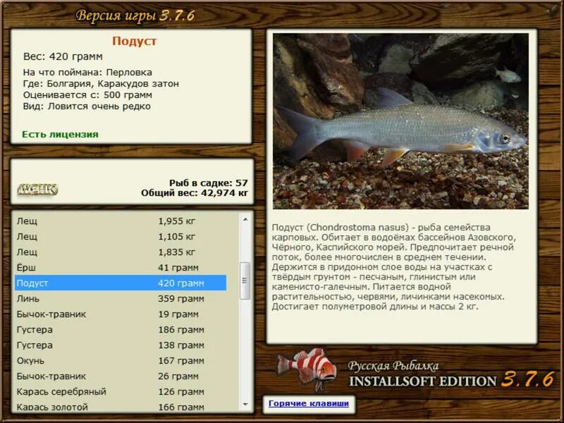 Русская рыбалка игра installsoft. Русская рыбалка Installsoft Edition. Русская рыбалка 3 красивая меча Подуст. Подуст рыба вес. Клязьма Подуст русская рыбалка.