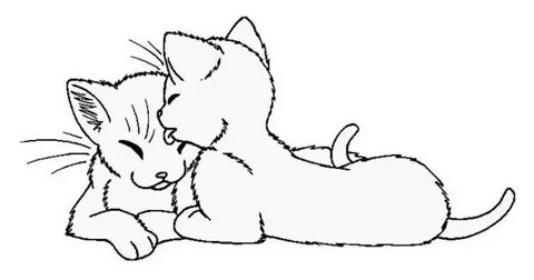2 котика рисовать