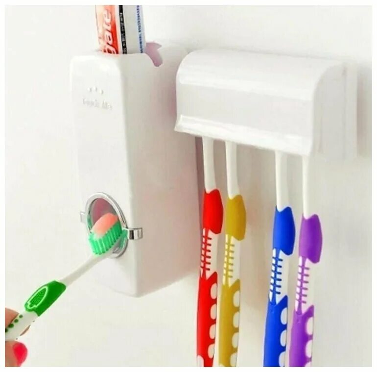 Диспенсер для щеток. Автоматический дозатор для зубной пасты toothpaste dispenser. автоматический дозатор для зубной пасты с держателем для щеток. дозатор для зубной пасты touch me. держатель для зубных щеток автоматический.