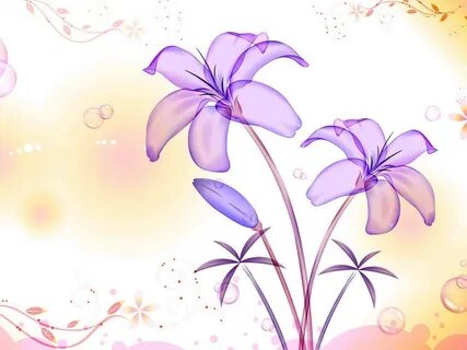 Рисованные цветы обои