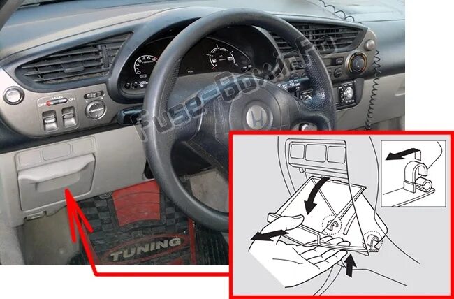Предохранители хонда инсайт 2009 где находится Блок предохранителей Honda Insight