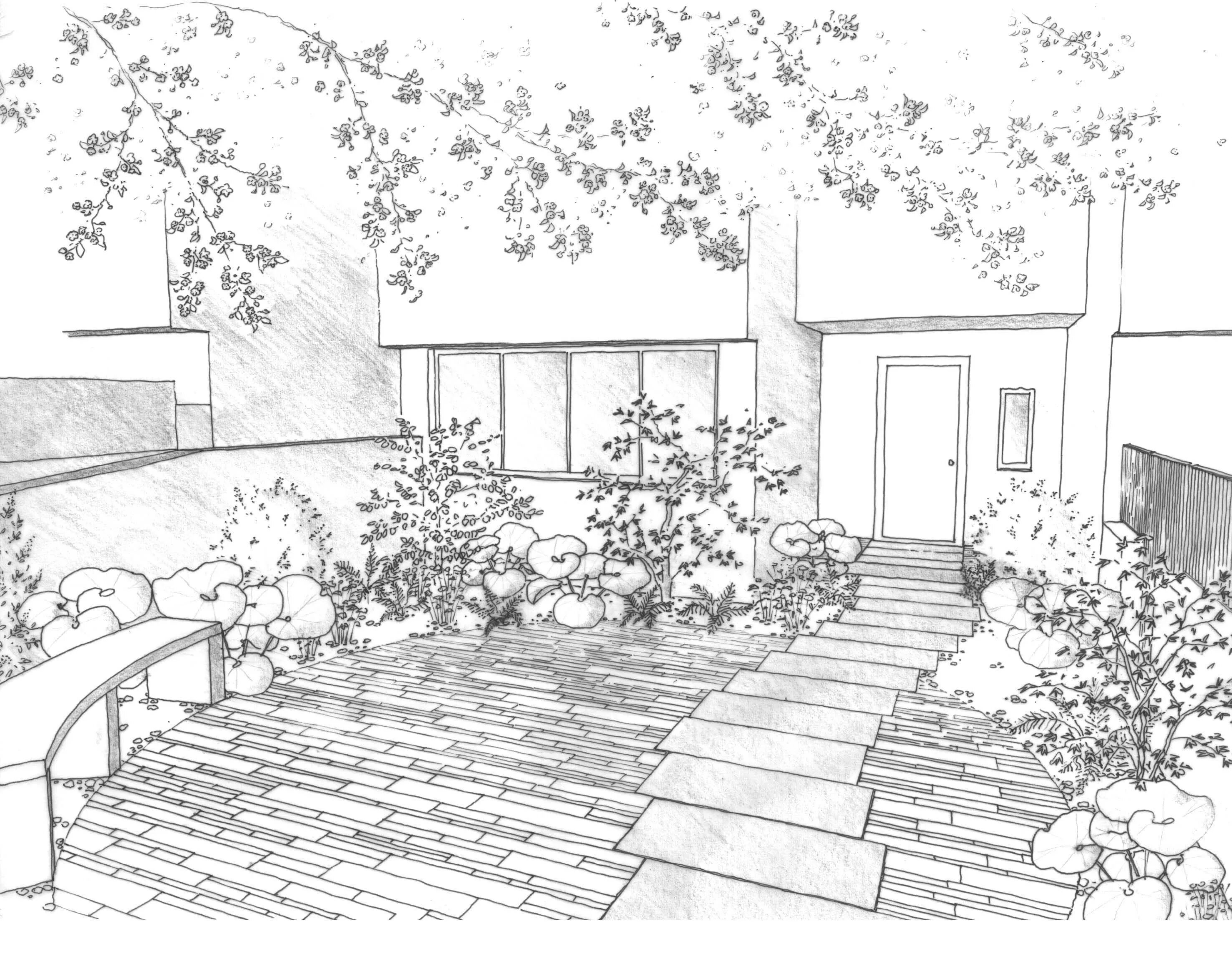 Беседка перспективное изображение. Рисование ландшафта. Архитектурно ландшафтное пространство 7 класс. Скетчинг ландшафтный архитектор. Ландшафтное проектирование.