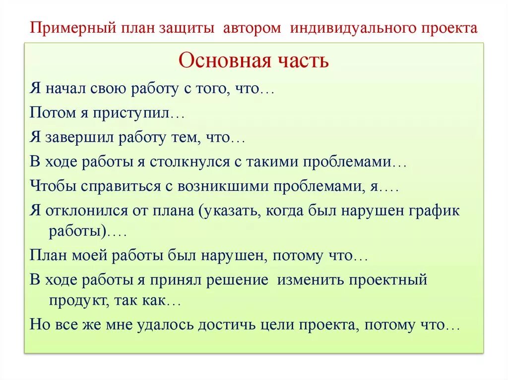 Речь для индивидуального проекта пример. План защиты проекта. Планк индвидуального проекта. План индивидуального проекта. План защиты проекта образец.