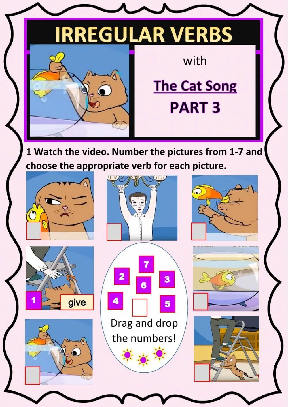 Irregular verbs cats. Irregular verbs cat. esl irregular verbs. irregular verbs with a cat. max the cat irregular verbs.