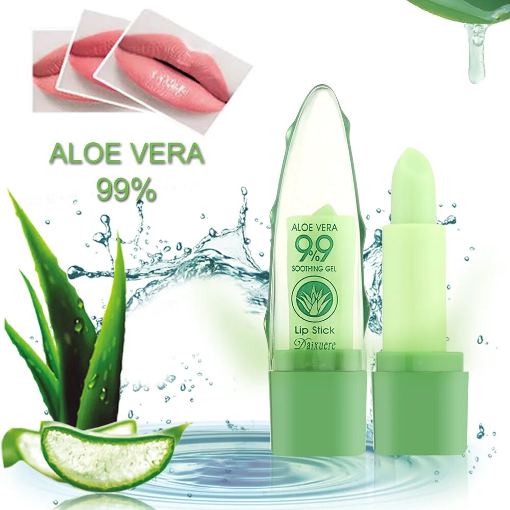 Бальзам для губ алоэ. Aloe Vera 99% Lipstick. Aloe Vera 99 Soothing Gel Lipstick. Бальзам для губ Aloe Vera 99%.