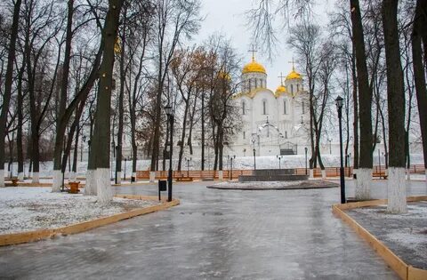 В парке залит